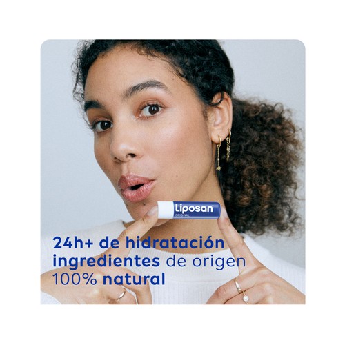LIPOSAN Original Protector (bálsamo) labial hidratante, con ingredientes 100% naturales 2 uds.