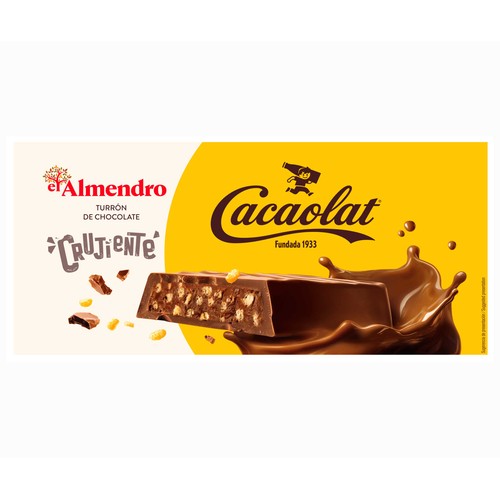 EL ALMENDRO Turrón crujiente de cacaolat 180 g.
