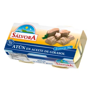 SÁLVORA Atún en aceite vegetal latas 2 x 52 g.