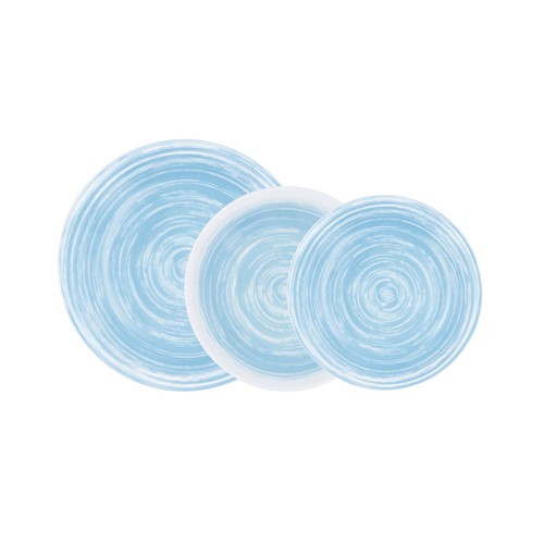 Vajilla 18P Vidrio Opal Eolia Azul . LUMINARC