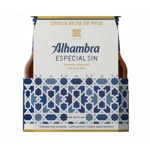 ALHAMBRA SIN LAGER SINGULAR Cerveza sin alcohol pack de 6 uds x 25 cl.