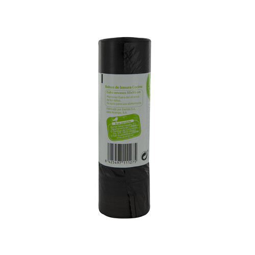 PRODUCTO ECONÓMICO ALCAMPO Bolsas de basura negra con autocierre capacidad 30 l PRODUCTO ECONÓMICO ALCAMPO 25 uds.