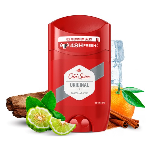 OLD SPICE Original Desodorante en stick para hombre, sin sales de aluminio 50 ml.