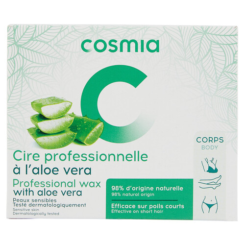 COSMIA Cera con aloe vera para pieles sensibles 400 ml.