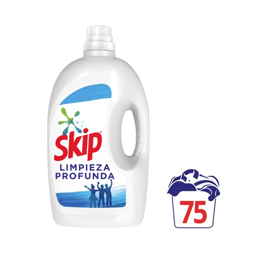 SKIP Active clean  Detergente líquido para una limpieza profunda 75 ds.