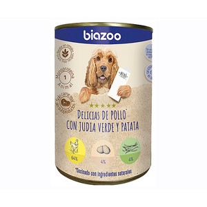 Alimentación lata para perro de pollo con judía verde y patata 395 g