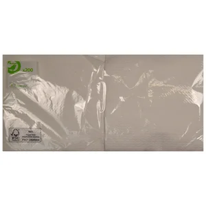 PRODUCTO ECONÓMICO ALCAMPO Servilletas de papel desechables blancas, 1 capa 30 X 30 cm PRODUCTO ECONÓMICO ALCAMPO 200 uds.