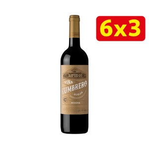 VIÑA CUMBRERO Vinto tinto de reserva con D.O. Ca. Rioja botella 75 cl.