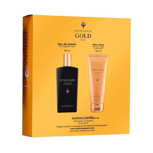 POSEIDON Gold Estuche regalo para hombre con colonia y after shave.