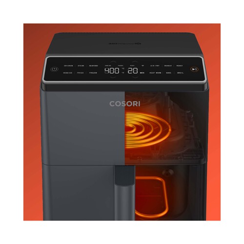 Freidora sin aceite, 6,4L, 1700W, COSORI Dual Blaze Chef Edition, Wi-Fi, 12 funciones, temporizador.