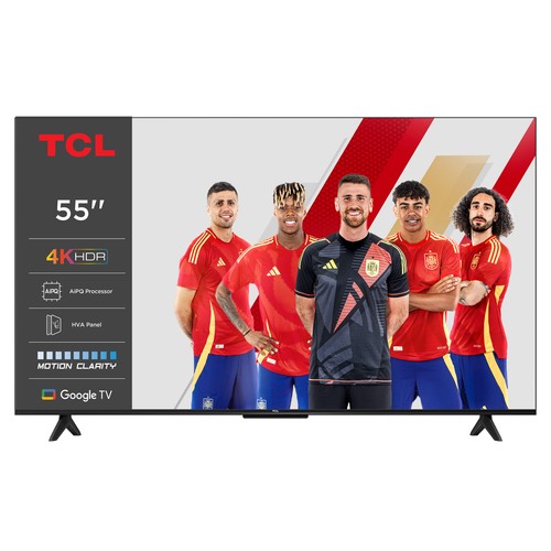 Televisión 139,7cm (55") QD-Mini LED TCL 55C6K, UHD 4K, Smart TV, Google TV, WiFi,  Bluetooth, USB, 4xHDMI.