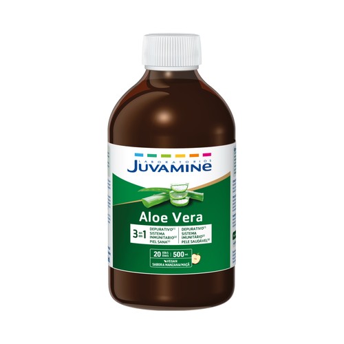 JUVAMINE Aloe vera con sabor a manzana 500 ml.