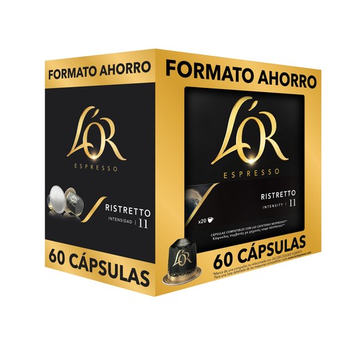 L´OR ESPRESSO Café en cápsulas Ristretto I11, 60 uds.