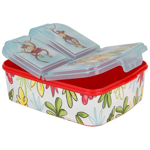 Sandwichera infantil múltiple con 3 compartimentos, diseño animales, STOR.
