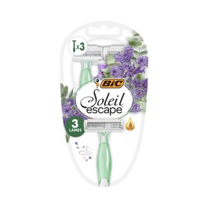 Soleil escape Maquinilla desechable para depilación femenina con cabezal de 3 hojas 3 uds.