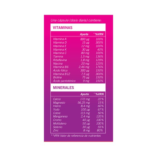 ONEVIT Multivitamínico (13) y multiminerales (11) especial mujer 45 uds.