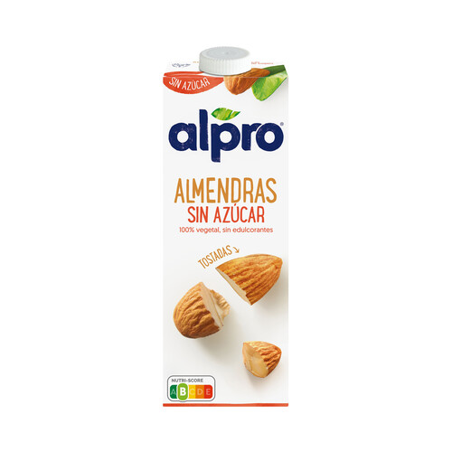 ALPRO Bebida de almendras 100% vegetal, sin azúcar ni edulcorantes ALPRO 1 l.