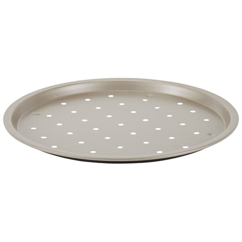 Bandeja molde de acero perforado para pizzas, 32 centímetros, ACTUEL.