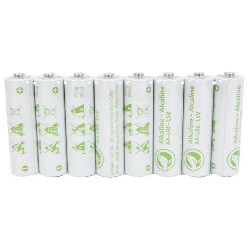 Pack de 8 pilas alcalinas AA, LR06, 1,5V, PRODUCTO ECONÓMICO ALCAMPO.
