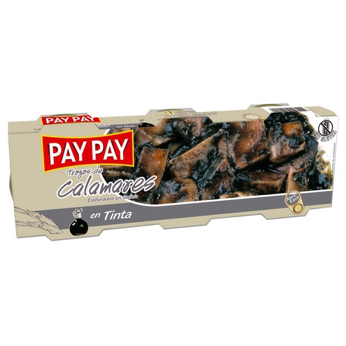 PAY PAY Calamares trozos, en su tinta 165 g.