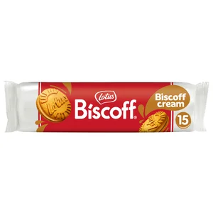 LOTUS Biscoff Galletas caramelizadas rellenas crema 15 uds. 150 g.