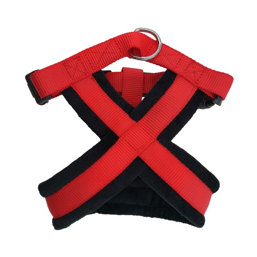 PRODUCTO ALCAMPO Arnés (1.5 cm) de color rojo, para perros de tamaño S 20 - 40 cm.