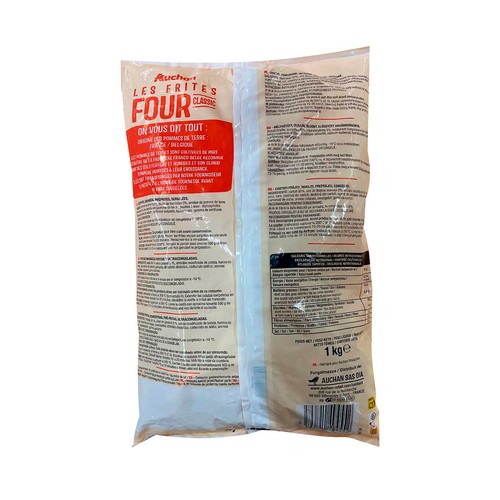 AUCHAN Patatas fritas clásicas Horno 1 kg Producto Alcampo.
