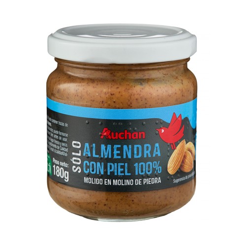 PRODUCTO ALCAMPO Crema de almendra con piel, sin gluten 180 g.