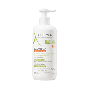 Imagen de A.DERMA Exomega control Loción emoliente antiirritación , para pieles secas con tendencia al eccema atópico 400 ml.