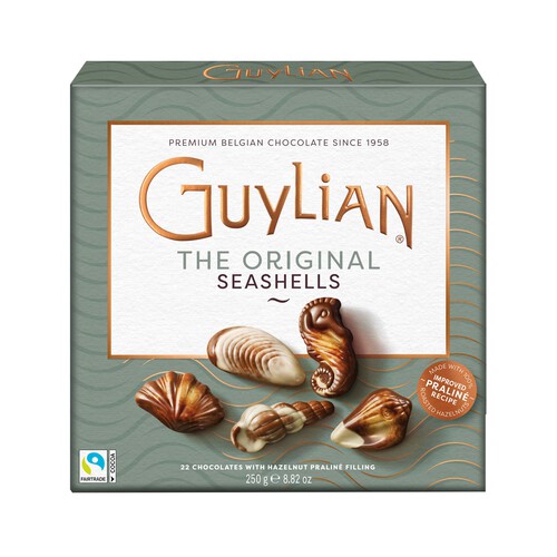 Bombones de chocolate Belga con forma de conchas del mar GUYLIAN 250 g.