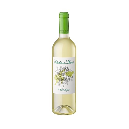SEÑORÍO DE LOS LLANOS  Vino blanco verdejo sin D.O. SEÑORÍO DE LOS LLANOS botella de 75 cl.