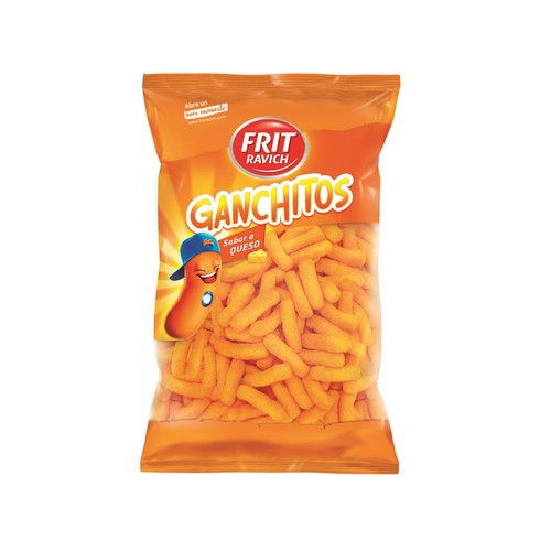FRIT RAVICH Snack de gusanos de maíz FRIT RAVICH GANCHITOS bolsa de 110 g.