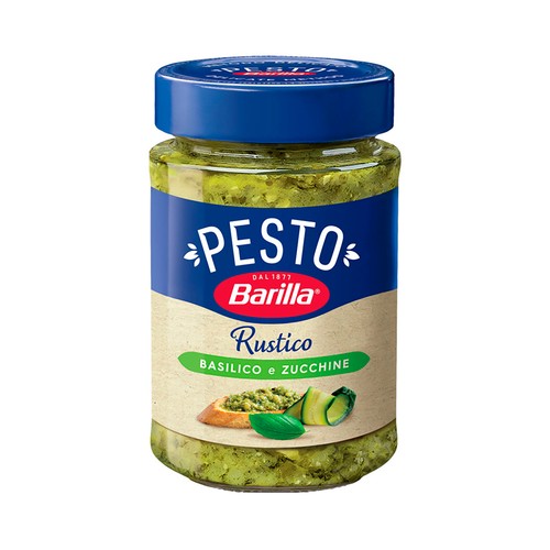 BARILLA Salsa Pesto Rústico Basílio y Zucchine (Albahaca y Calabaza) BARILLA 200 g.