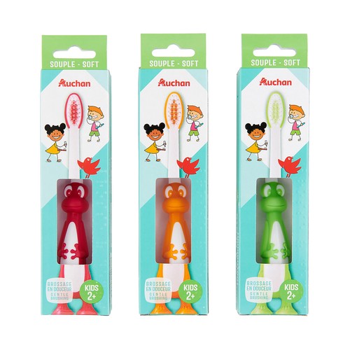 PRODUCTO ALCAMPO Cepillo de dientes infantil (a partir de 2 años) con filamentos suaves.