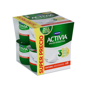 Imagen de ACTIVIA Bífidus con sabor natural azucarado de Danone 8 x 120 g.