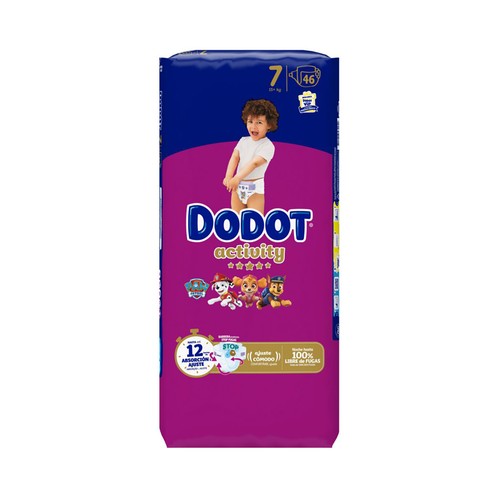 DODOT Activity Pañales talla 7 (+ 15 kg) 46 uds.
