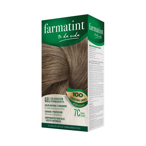 FARMATINT Tinte de color rubio ceniza y número 7C FARMATIN.