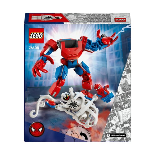 LEGO Marvel Armadura Robótica de Spider-Man vs. el Anti-Venom 76308, 107 piezas, +6 años.