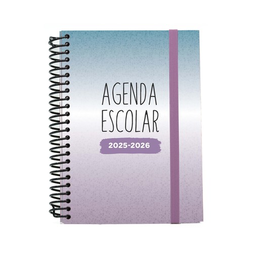 Agenda escolar 25/26, tamaño A6, surtido de colores, MIMBEK.