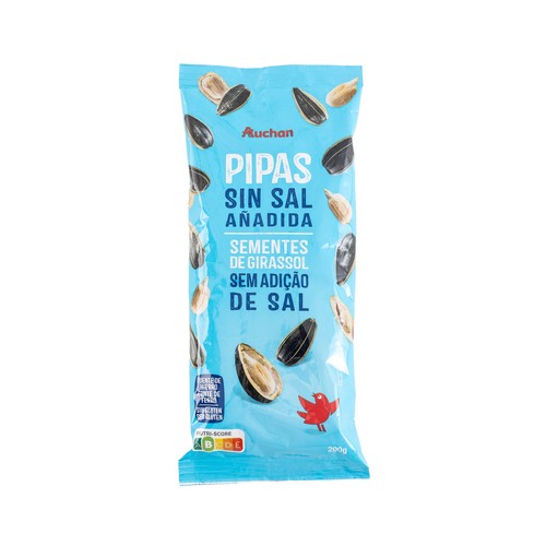 PRODUCTO ALCAMPO Pipas de girasol tostadas sin sal añadida 200 g.