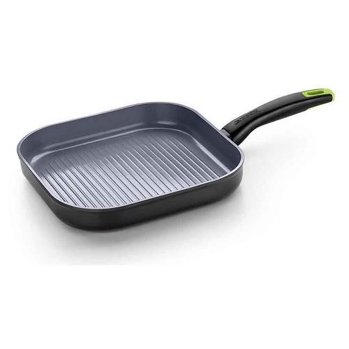 Grill 28cm, antiadherente cerámico, apta inducción, MONIX Eco Nature.