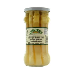 EL PILAR Espárragos blancos 6/12 piezas frasco de 325 g.