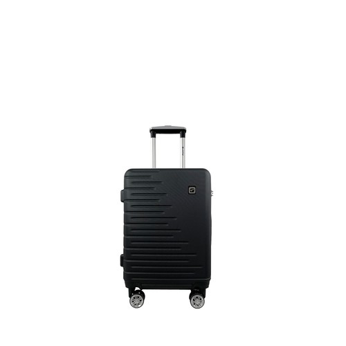Maleta mediana con cierre de código de 65 cm, color negro, 8 ruedas, AIRPORT ALCAMPO.