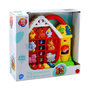 Tablero multiactividad con luces y sonidos Granja Musical ONE TWO FUN ALCAMPO Baby.