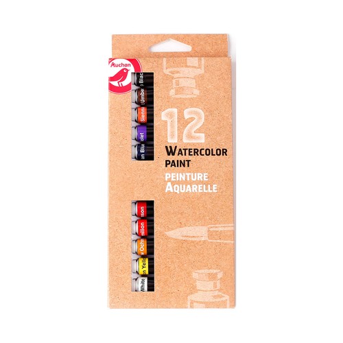 12 Tubos Pintura Acuarela 6 ml ALCAMPO