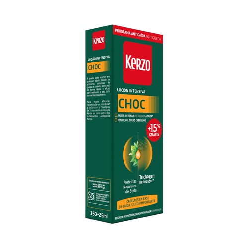 KERZO Choc Loción intensiva anti-caída para cabellos con caída importante 150 ml.