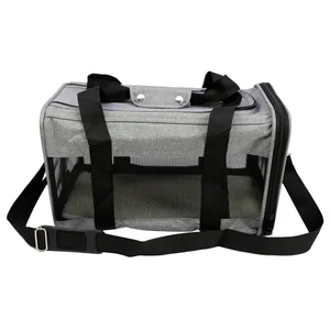 PRODUCTO ALCAMPO Bolsa de transporte para gatos (transportin) de 30 x 40 x 30 cm.