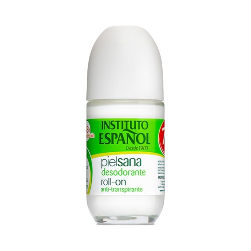 INSTITUTO ESPAÑOL Piel sana Desodorante roll on para mujer, con acción anti-transpirante 75 ml.