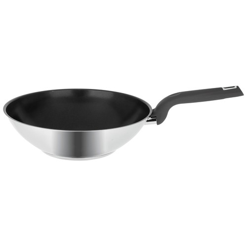 Wok de acero inoxidable apto para inducción, 28cm. ACTUEL.