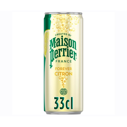 MAISON PERRIER Agua con gas forever limón lata 33 cl.